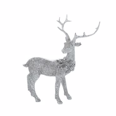 Iliadis Τάρανδος Resin Ασημί 17x8x20cm 81922